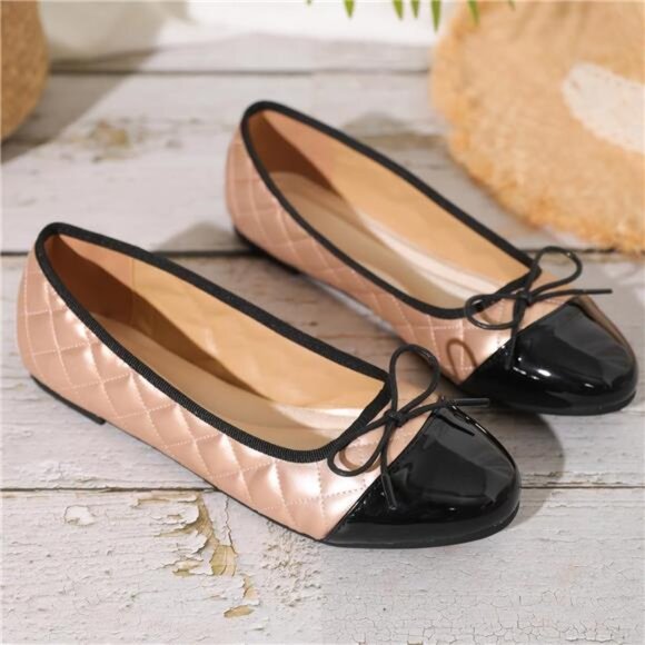 Women’s Flats Comfortable Dressy Ballet Flats Shoes for Casual Bow Pink Flats - Picture 5 of 9